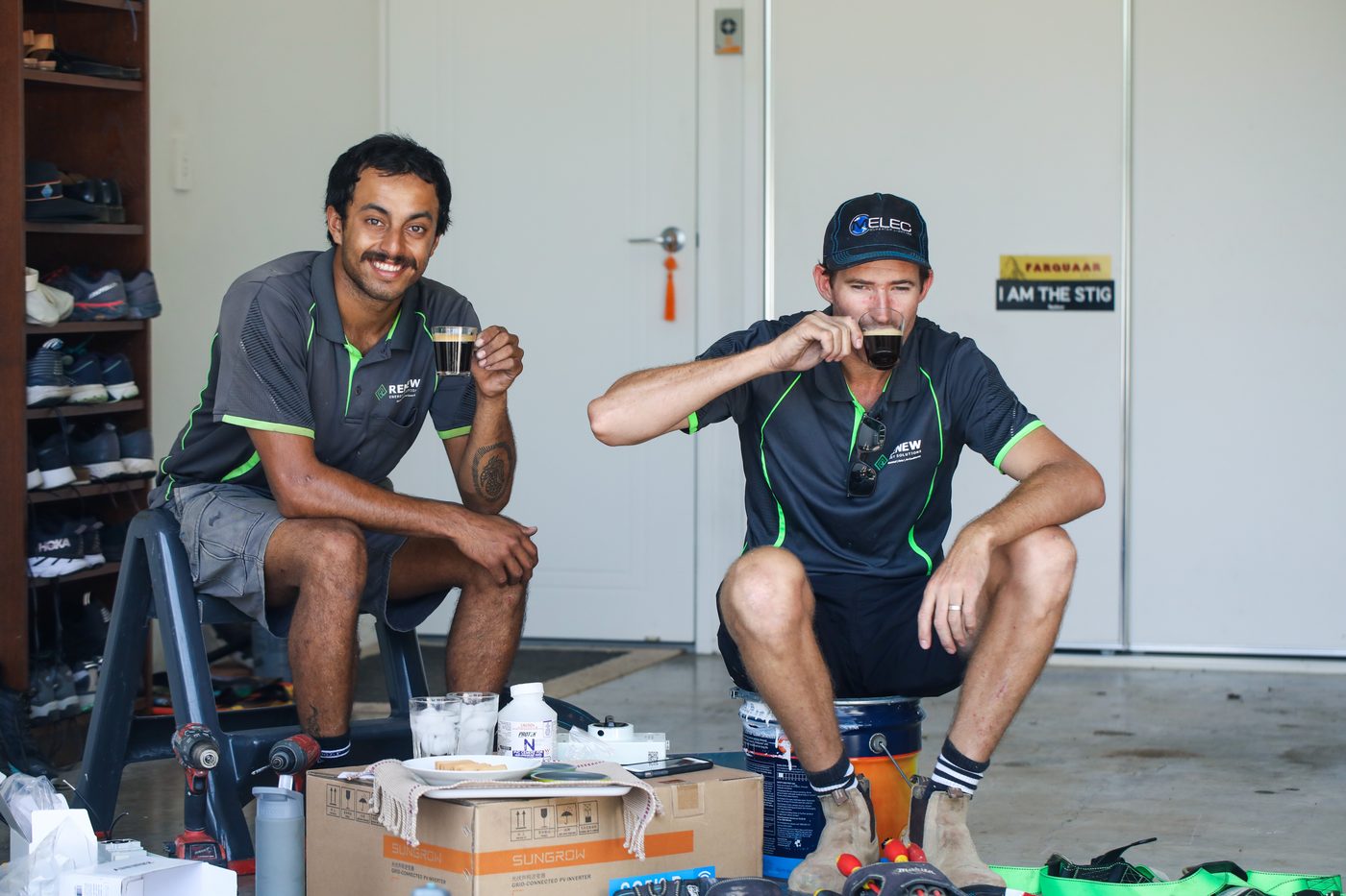 Renew technicians prepping at the workbench